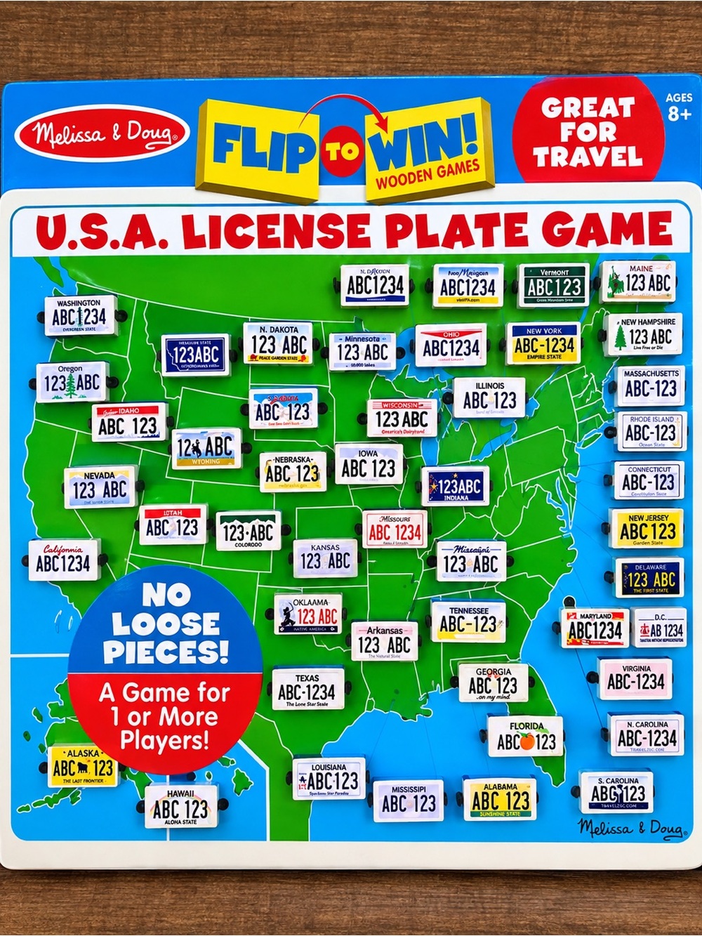 NIP Melissa & Doug U.S.A. License Plate Travel Game - - Picture 2 of 4
